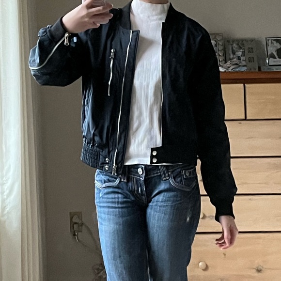 Dex Navy Bomber Jacket: - Picture 1 of 8